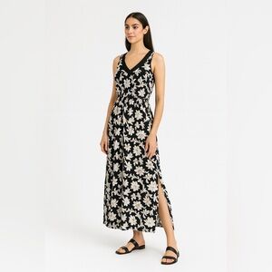 White House Black Market Dress Women’s Sleeveless Maxi Floral Print Size S